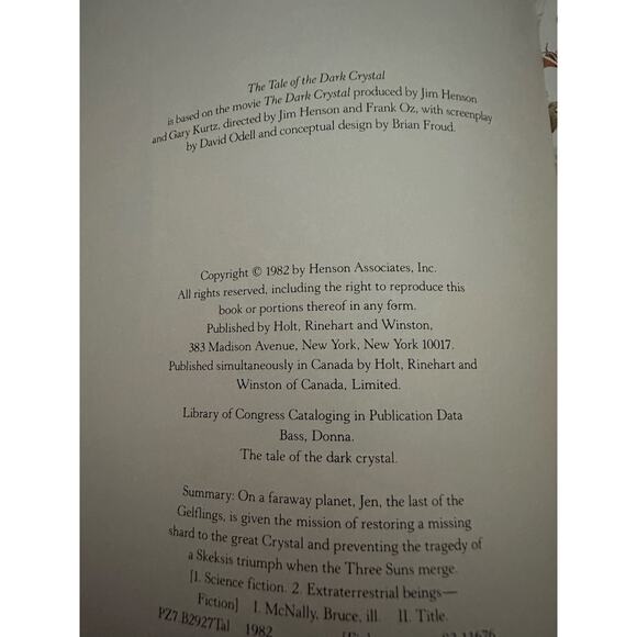 The Tale of The Dark Crystal Book 1982 - Picture 4 of 5